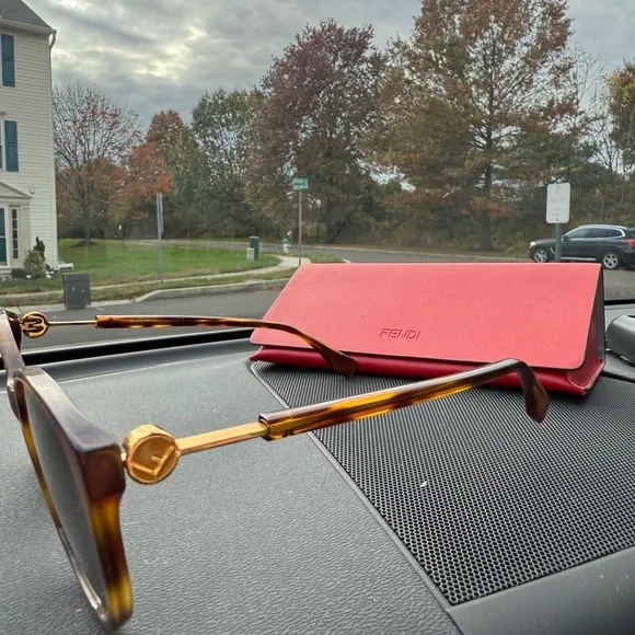 Fendi Tortoise Sunglasses with Vibrant Red Case Fendi Sunglasses for Women - Poshmark main image 2
